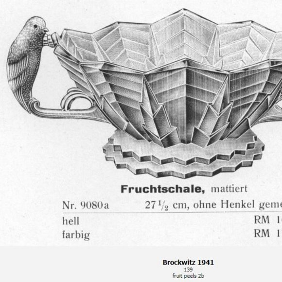 Very  Rare  Large Brockwitz  Art Deco  Centerpiece Bowl 1930's - Picture 9 of 12